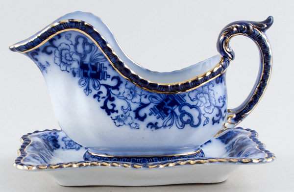 Sauce Boat and Stand c1900